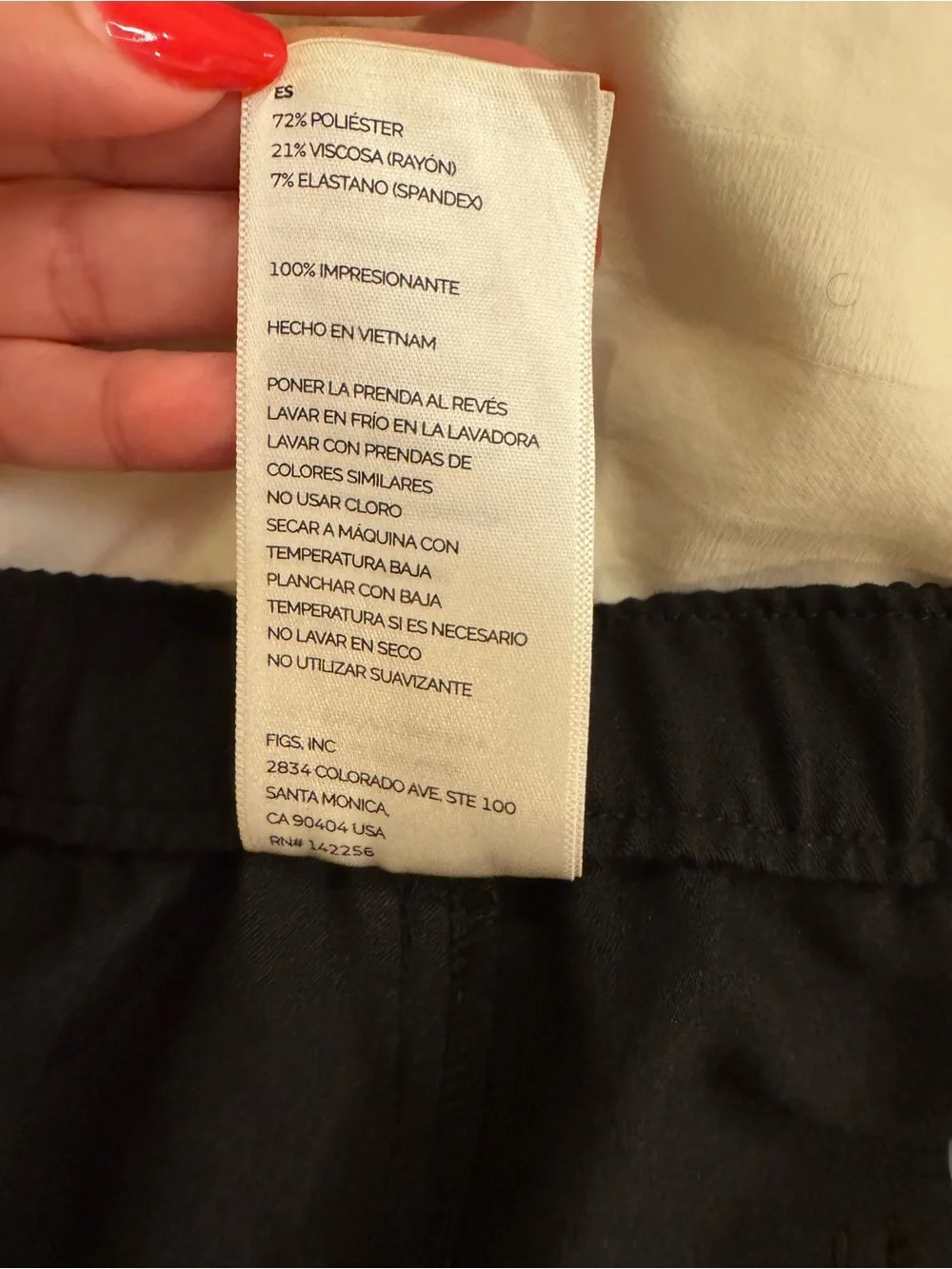 Figs Men's Black Cairo Scrub Pants with Gray Drawstring